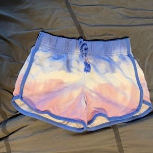 Blue white pink shorts